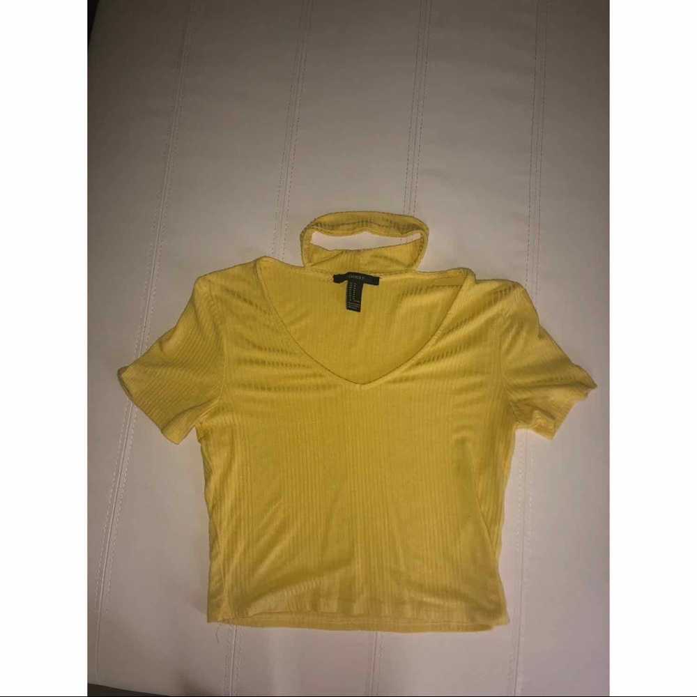 Yellow crop top